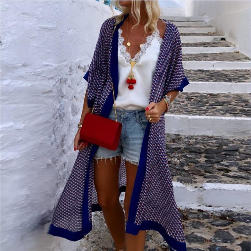 Casual Printed Long Cardigan