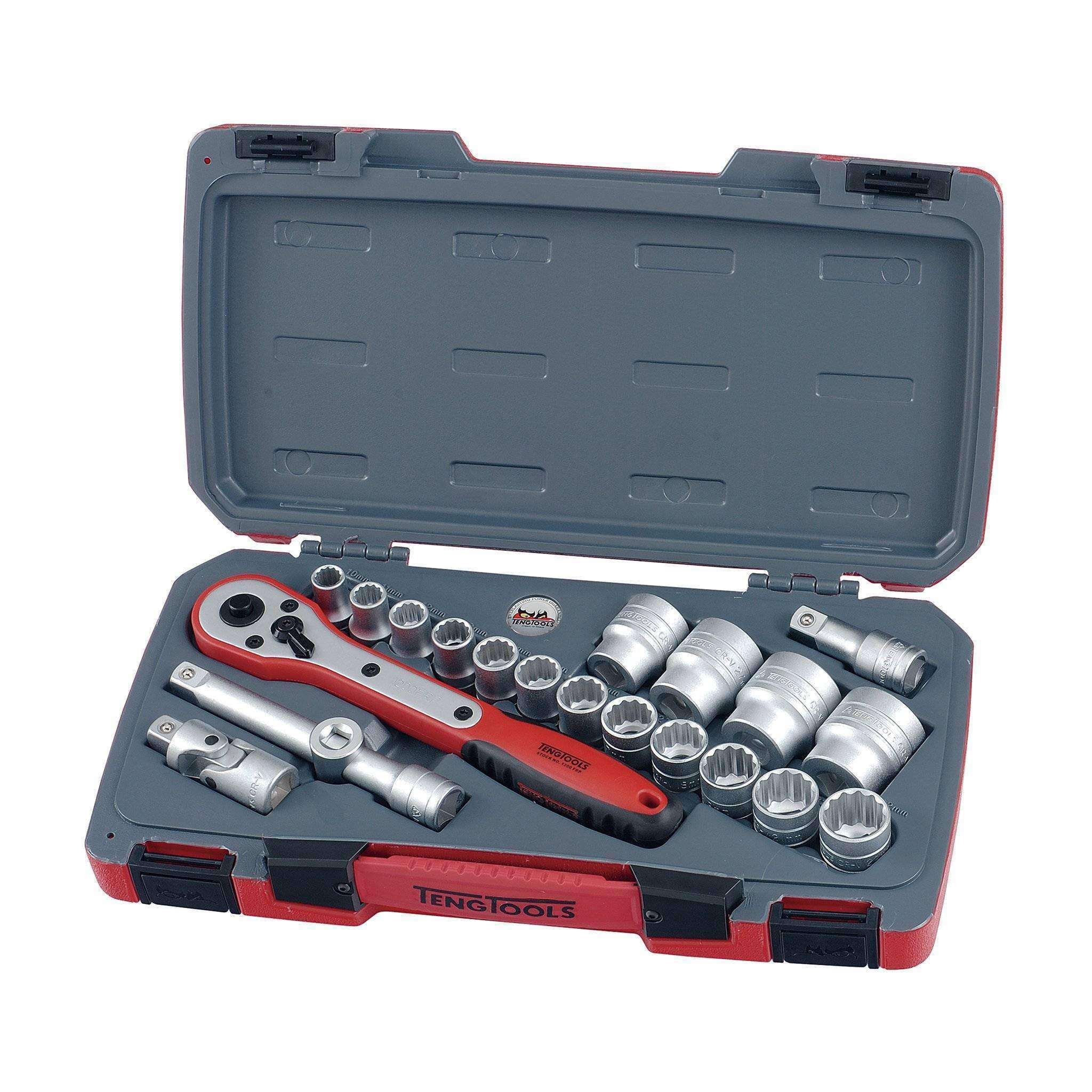 Teng Tools – 21 Piece 1/2 Inch Drive Socket Set – TEN-O-T1221