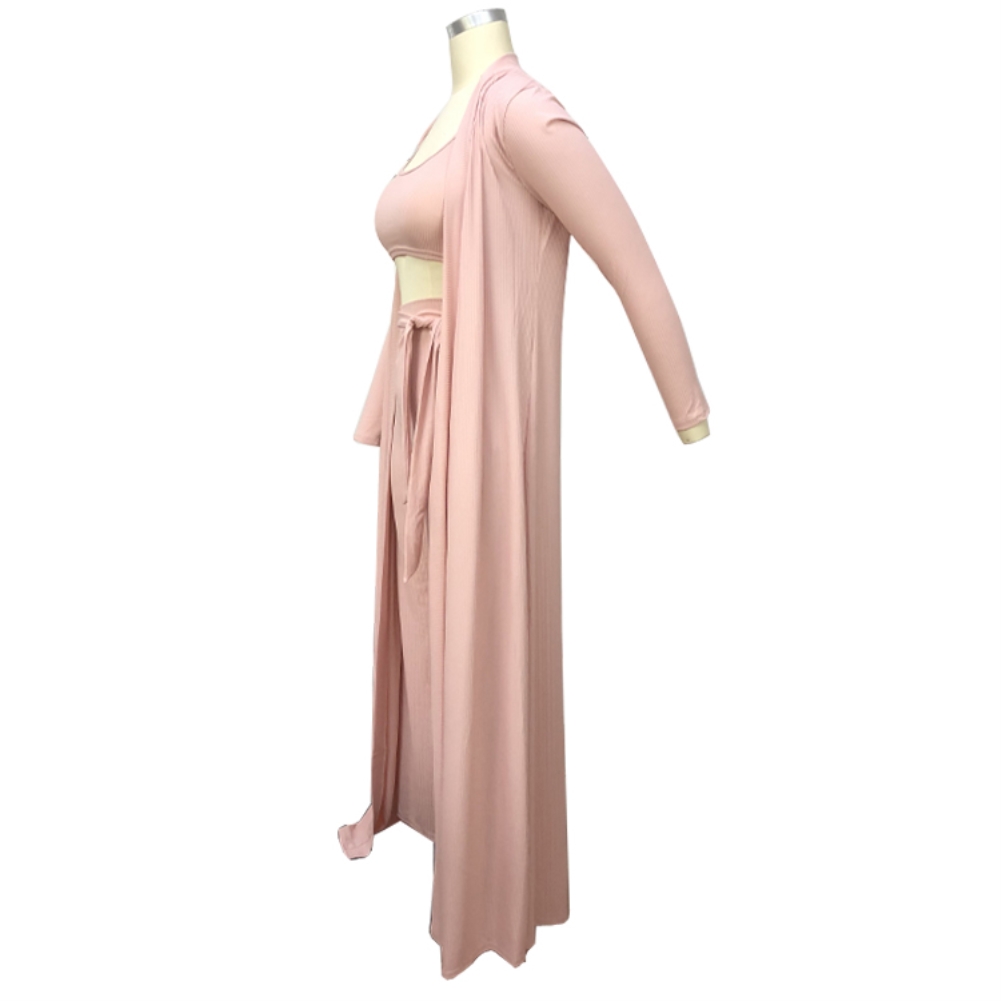 Matching 3PC Plain Pants Set