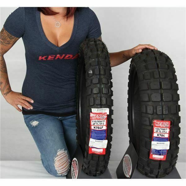 110/80-19, 150/70-17 KENDA K784 BIG BLOCK DUAL SPORT FRONT & REAR TIRE KIT