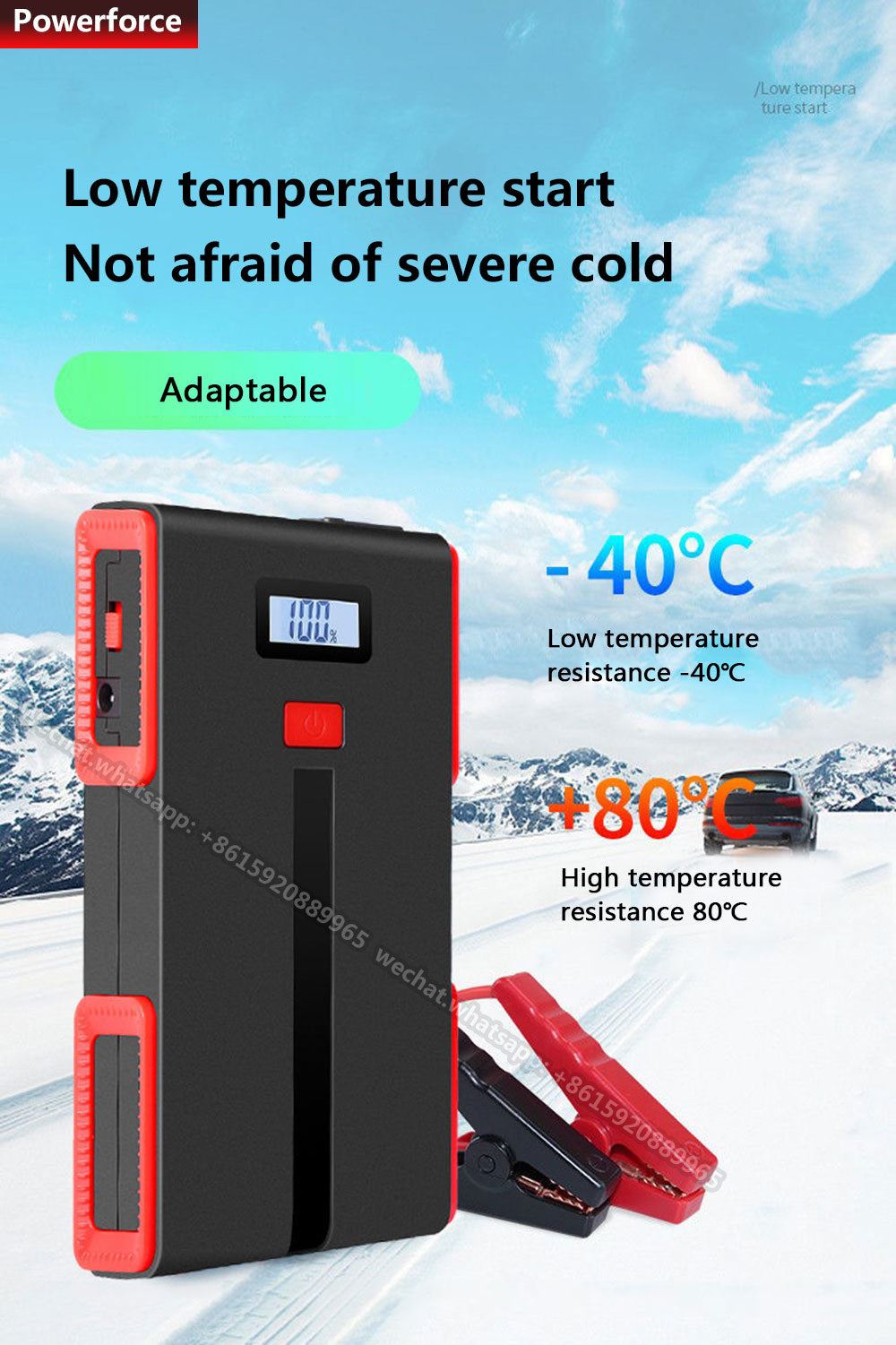 2000A Car Jump Starter Power Bank Starting Device Diesel Petrol Car Battery Charger