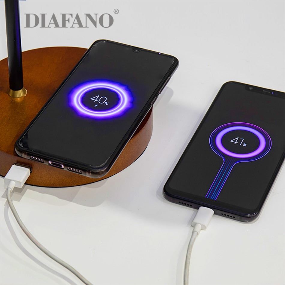 Wireless Charging Cell Phone Bluetooth Speaker Bedside Lamp