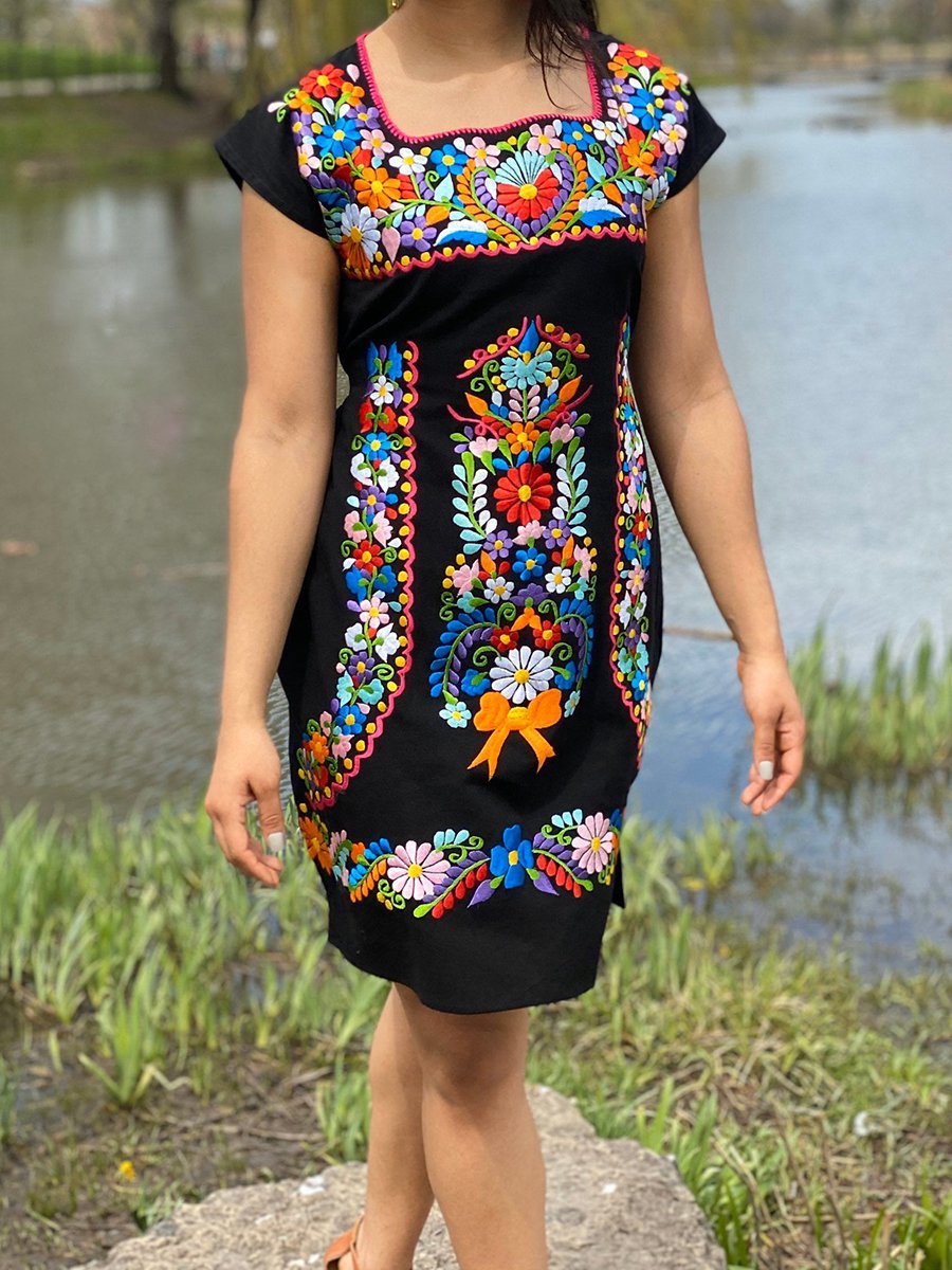 Casual Printed Tribal Short Sleeve Dresses