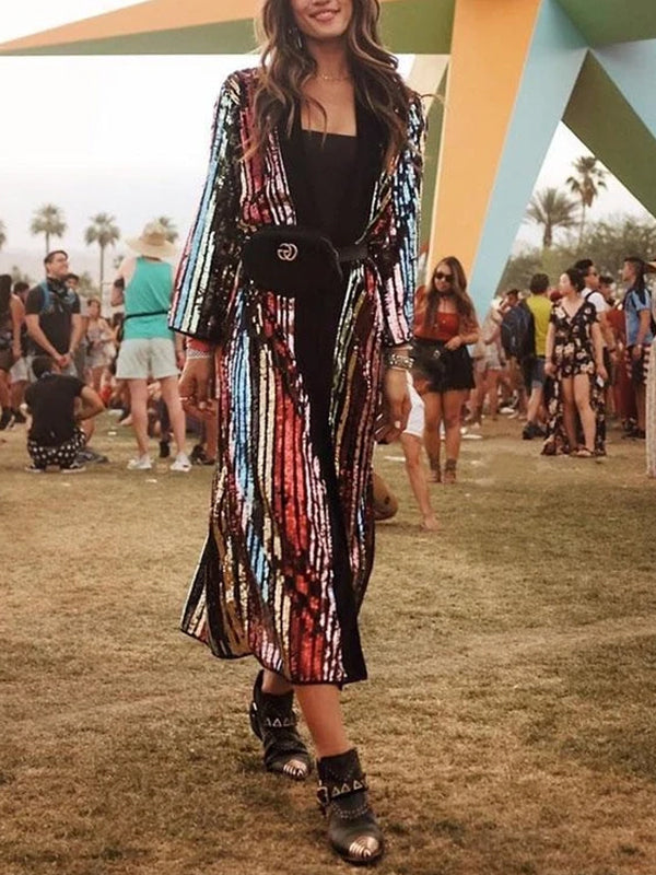 Modern Paillette Long Sleeve Cardigan