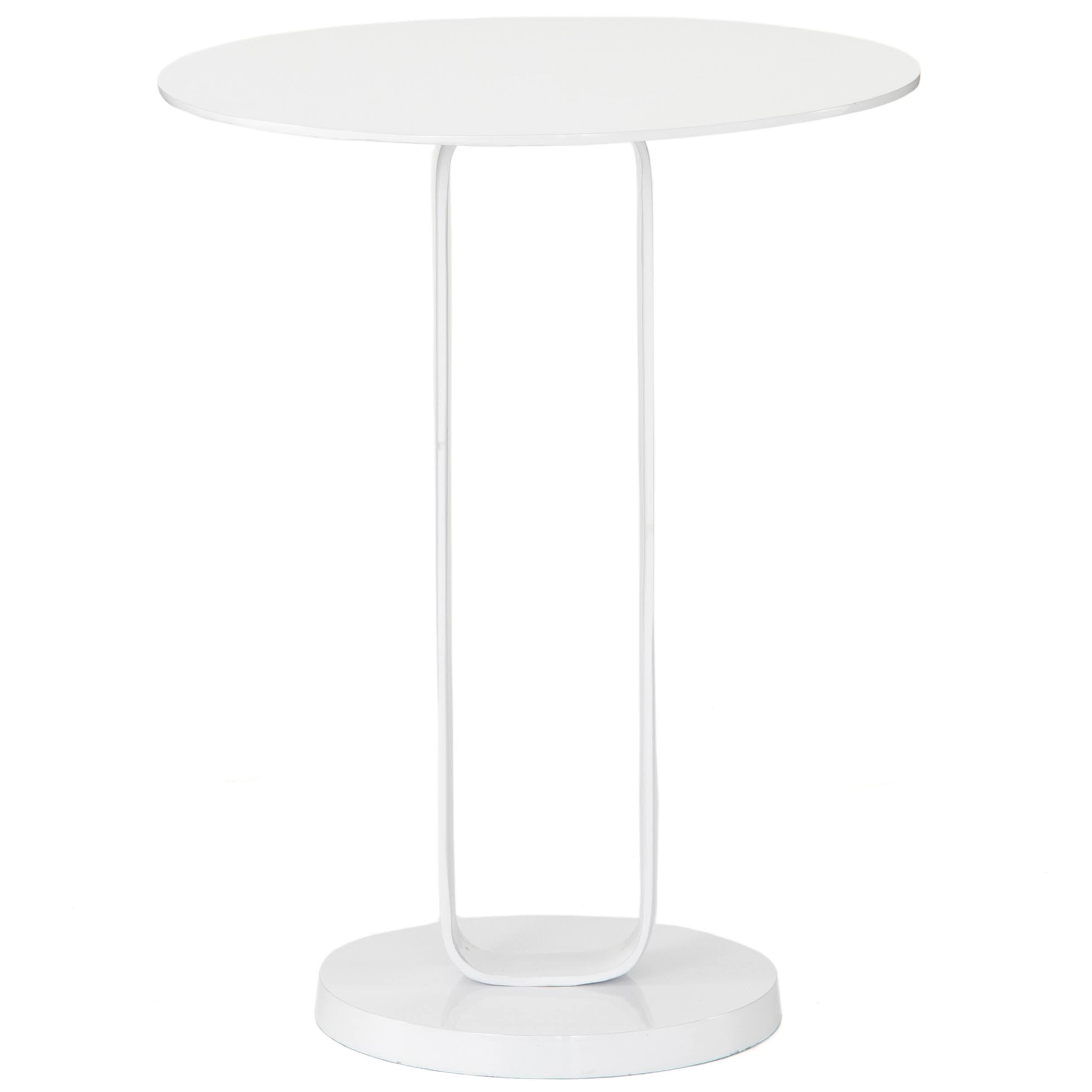Douglas End Table - White Aluminum