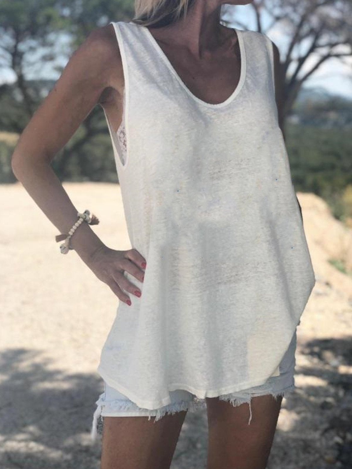 Women Casual Tops Tunic Tanks Vest