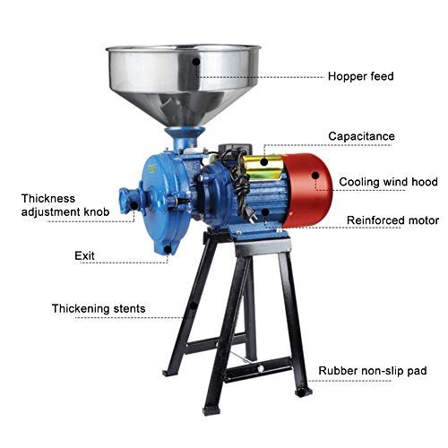 Electric Mill Grinder 110V 3000W, Commercial Electric Feed Mill Dry Grinder