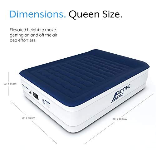 Active Era Luxury Queen Air Mattress w/ Built in Pump & Raised Pillow / Height 22���
