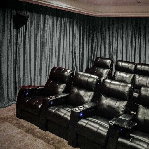 Pinch Pleated Velvet Blackout Lined Home Movie Theater Curtain Drape Panel BIRKIN