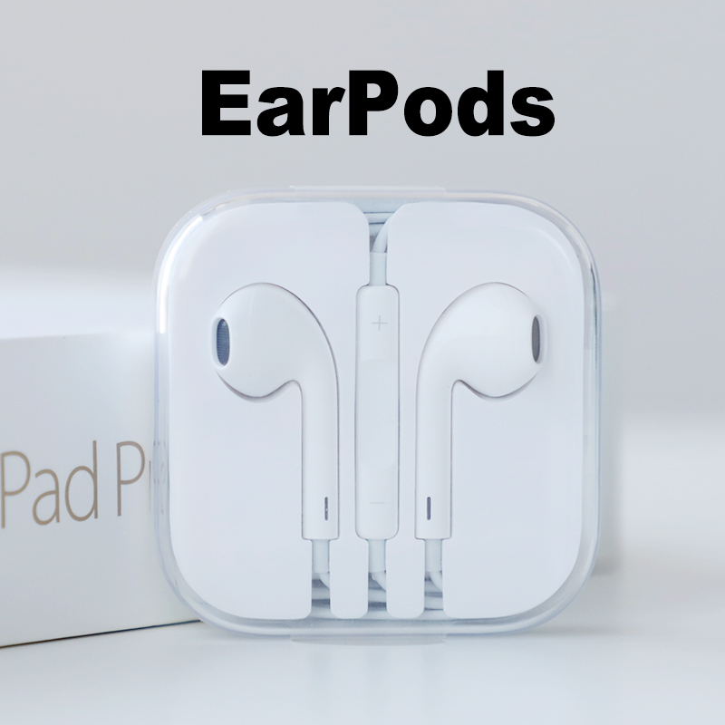 Original Apple Earpods with 3.5mm Plug. In-ear earphones for iPhone with Microphone Russian Warehouse Simple/Retail Package