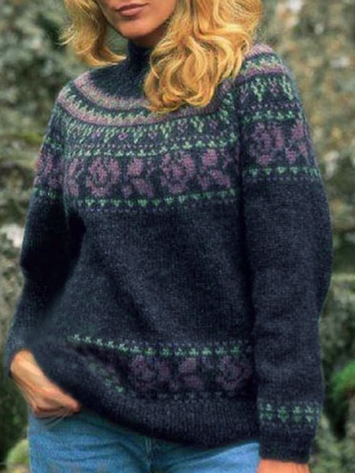 Casual Cotton Long Sleeve Sweater