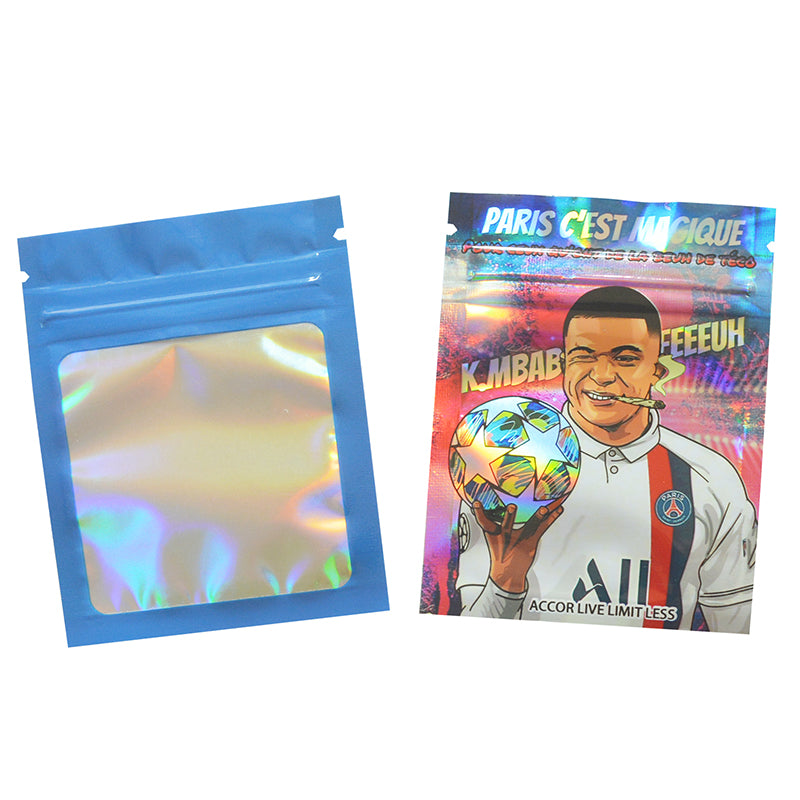 7x9cm 1g Printed Bags Laser Holographic Zip Lock Bags