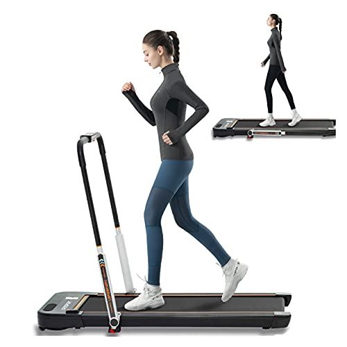 LSRZSPORT 2 in 1 Folding Treadmill 2.5HP Under Desk Electric Treadmill with Speaker, Remote Control and LED Display Monitor