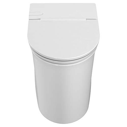 Right Height Elongated Low-Profile Toilet with Seat, White