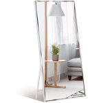 65×24” Standing Full Length Mirror with Tall White Frame for Bedroom/ Living Room