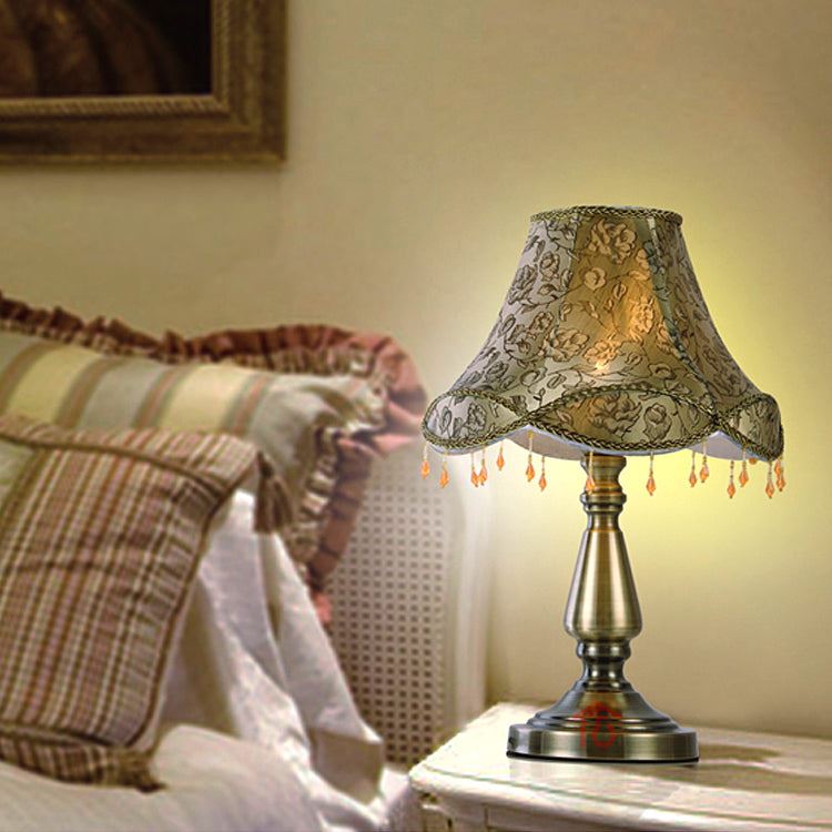 fashion antique cloth rustic bedroom bedside lamp