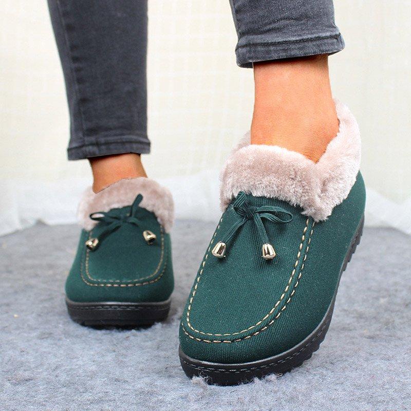 Women's Low Heel Warm Non-slip Cotton Shoes