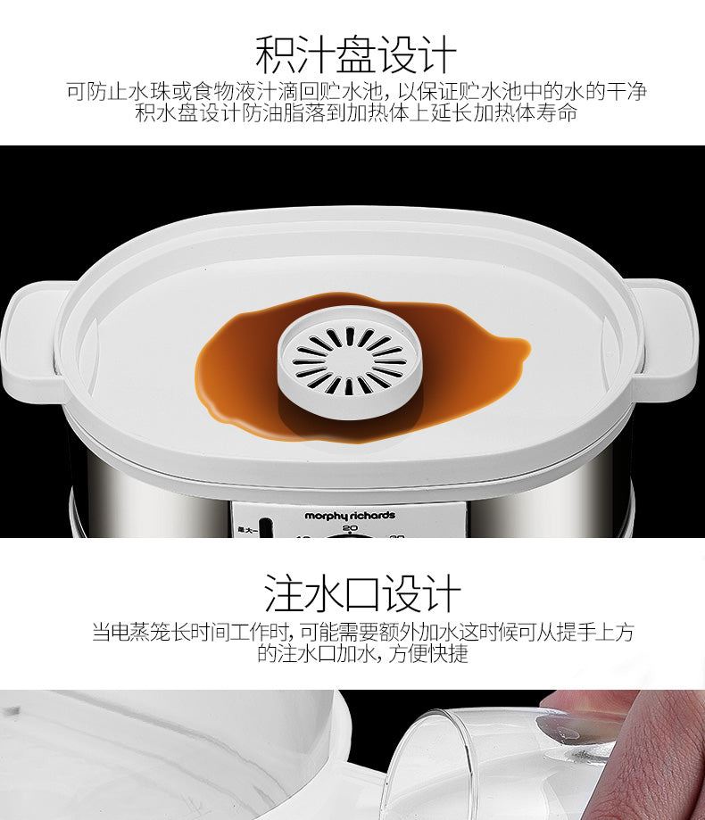 Electric Steamer Transparent Steamer Three-layer Electric Pot Steamer Cooker Warmer Food