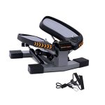 Sportsroyals Stair Stepper for Exercises-Twist Stepper with Resistance Bands (Gray)