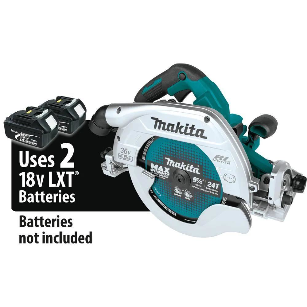 18-Volt x2 LXT Lithium-Ion (36-Volt) Brushless Cordless 9-1/4 in. Circular Saw w/Guide Rail Compatible Base (Tool Only)