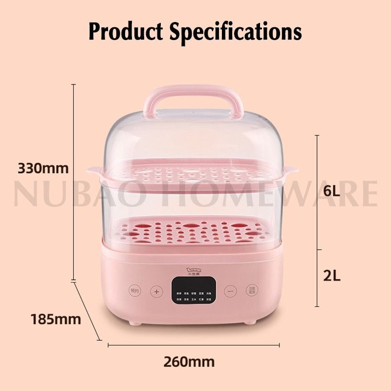 Electric Food Steamer Multi-Functional Home Smart Reservation Scheduled Steam Pot