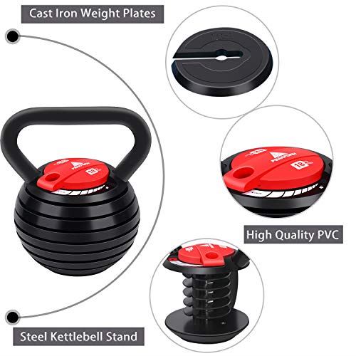 Kettlebell Weights Sets, Adjustable Kettle Bells Weight, 15-40lbs Kettlebells