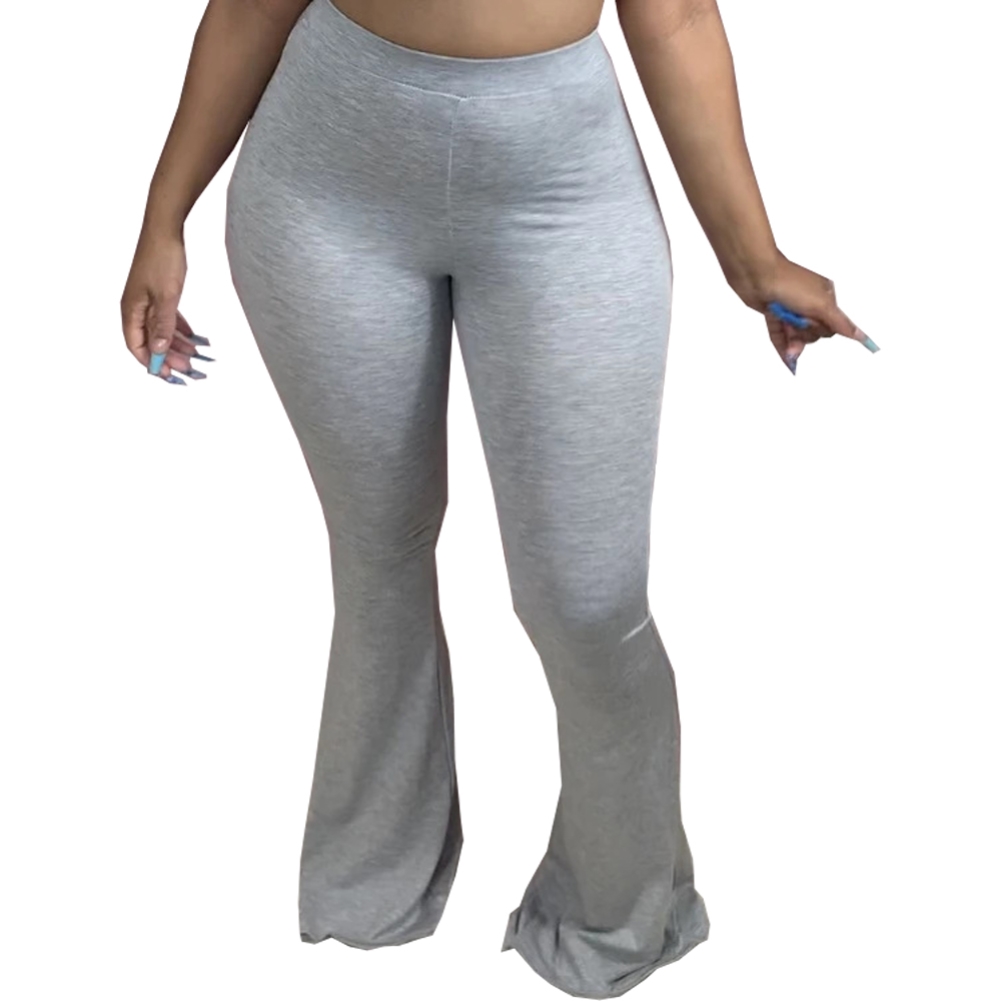 Print High Waist Bell Bottom Trousers