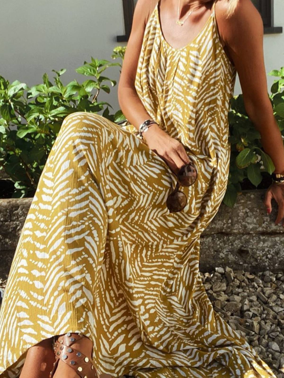 Graphic Holiday Spaghetti Dresses