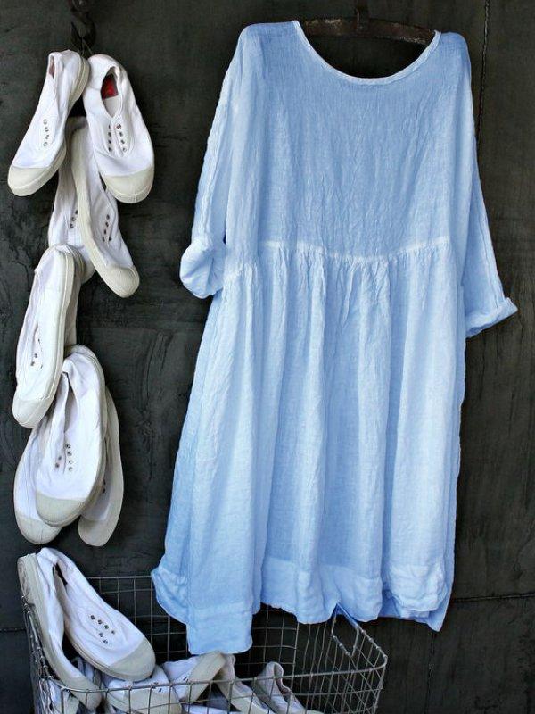 Solid Casual 3/4 Sleeve Shirts & Tops