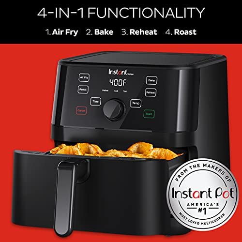 4-in-1 Basket Air Fryer with 4 Customizable One-Touch Cooking Programs