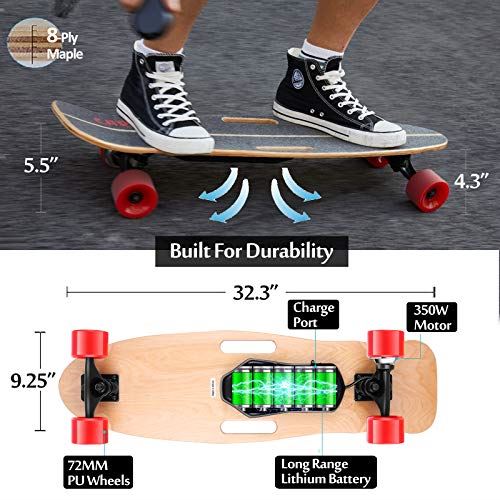 Electric Skateboards,32 Inch Standard 8 Layers Maple Wood Deck