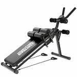 HANSTORM Adjustable Folding Sit Up Bench Workout, Abdominal Exercise Equipment Bench, Fitness Equipment for Men and Women- Black