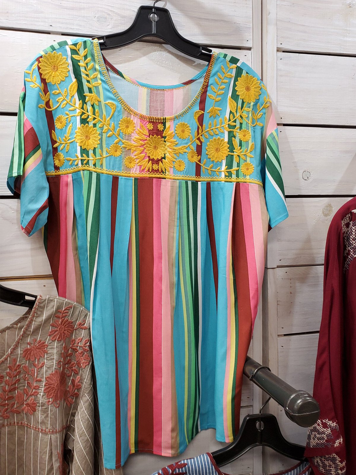 Crew Neck Short Sleeve Printed Vintage Shirts & Tops