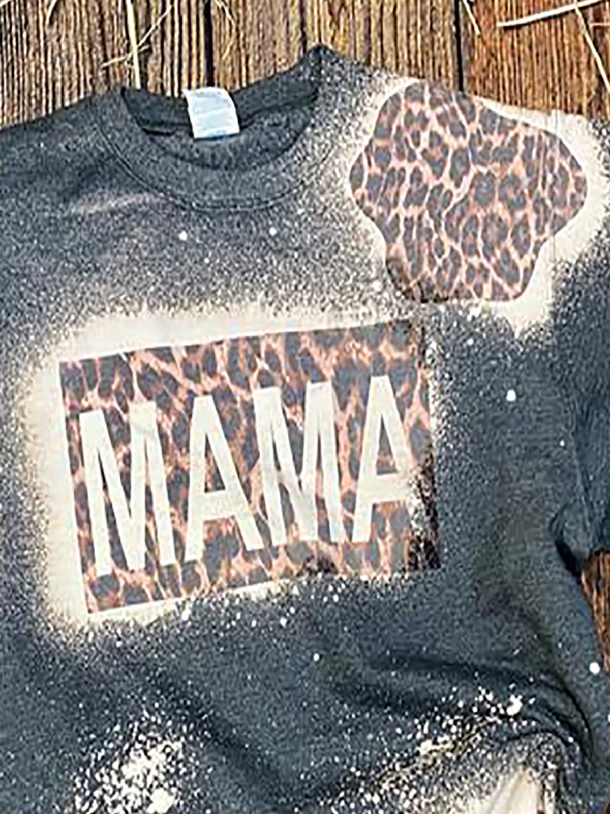 Casual Long Sleeve Leopard Shift Sweatshirt