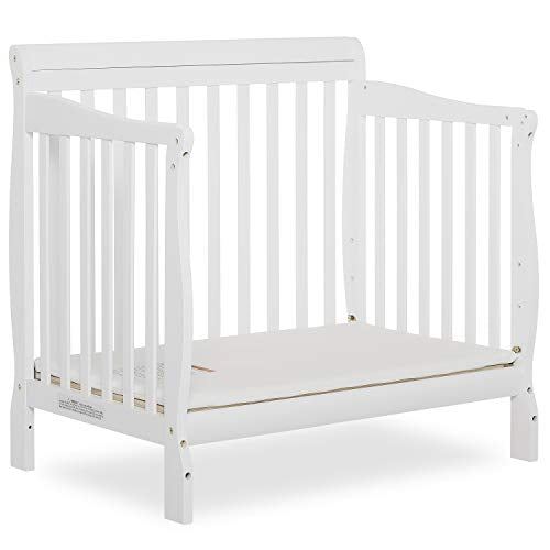 4-in-1 Convertible Mini Crib in White, Greenguard Gold Certified