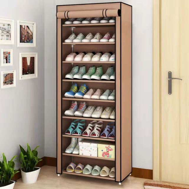 Simple Shoe Rack Multi-layer Steel Pipe Assembly Dustproof Shoe Cabinet