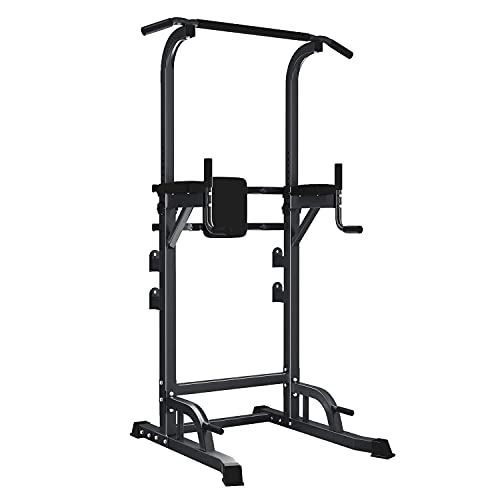 DOIT Power Tower Pull Up and Dip Station with Barbell Rests