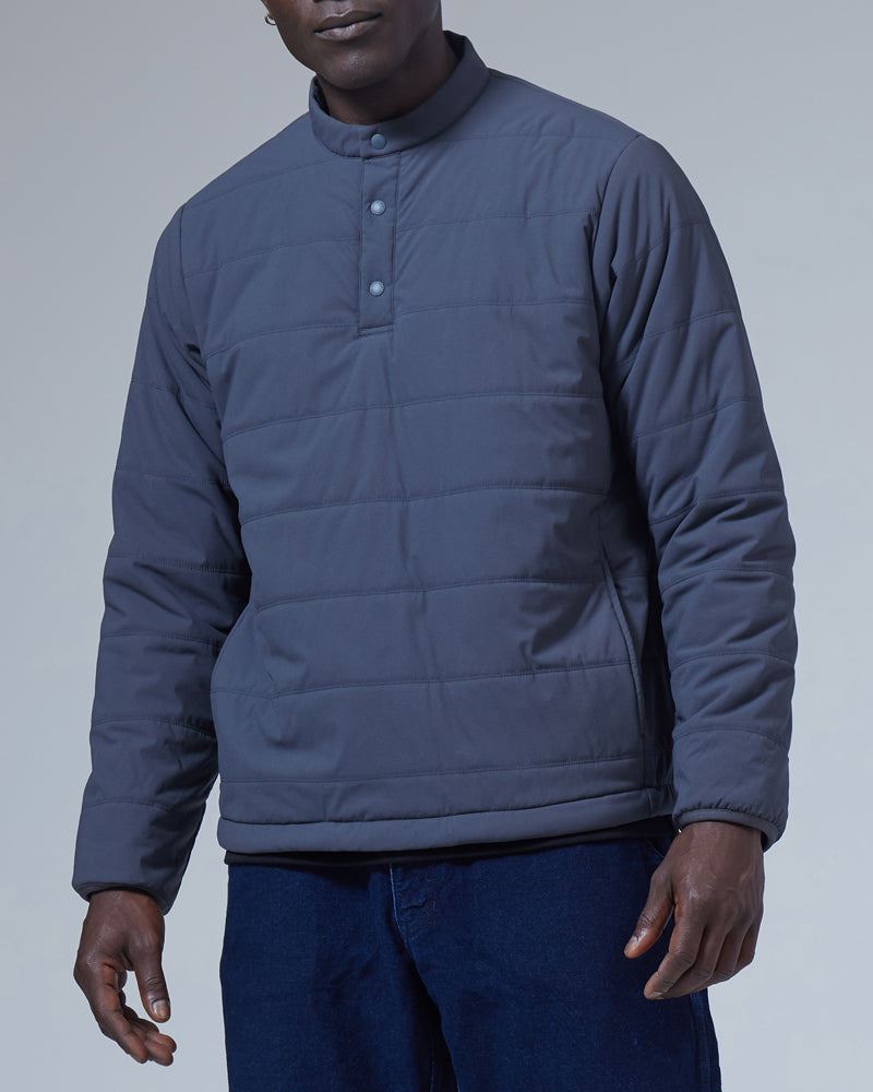 Flexible Insulated Henley Pullover
