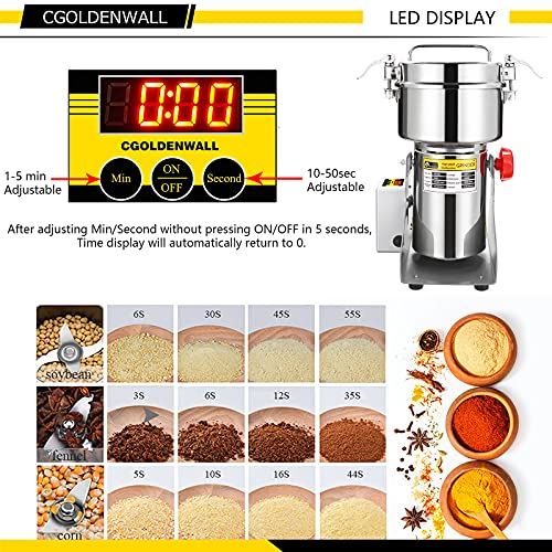 Display Grain Grinder Mill 2000g Electric High-speed Spice Grinder Mill