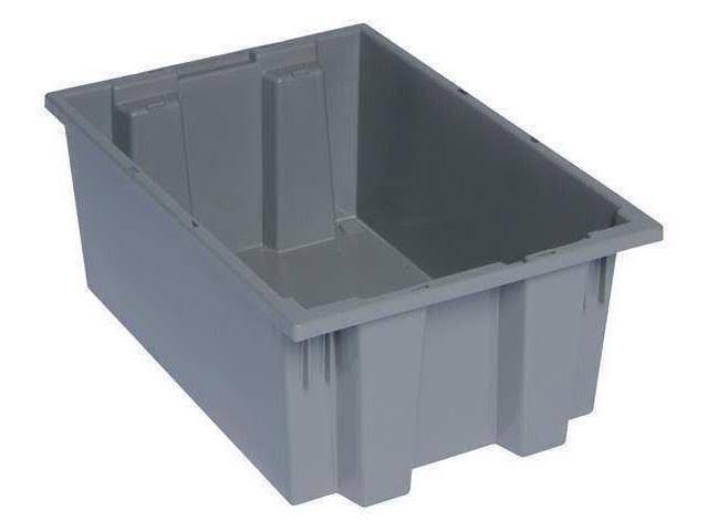 Quantum Storage Systems SNT200GY Nest and Stack Container, 19-1/2 in, Gray