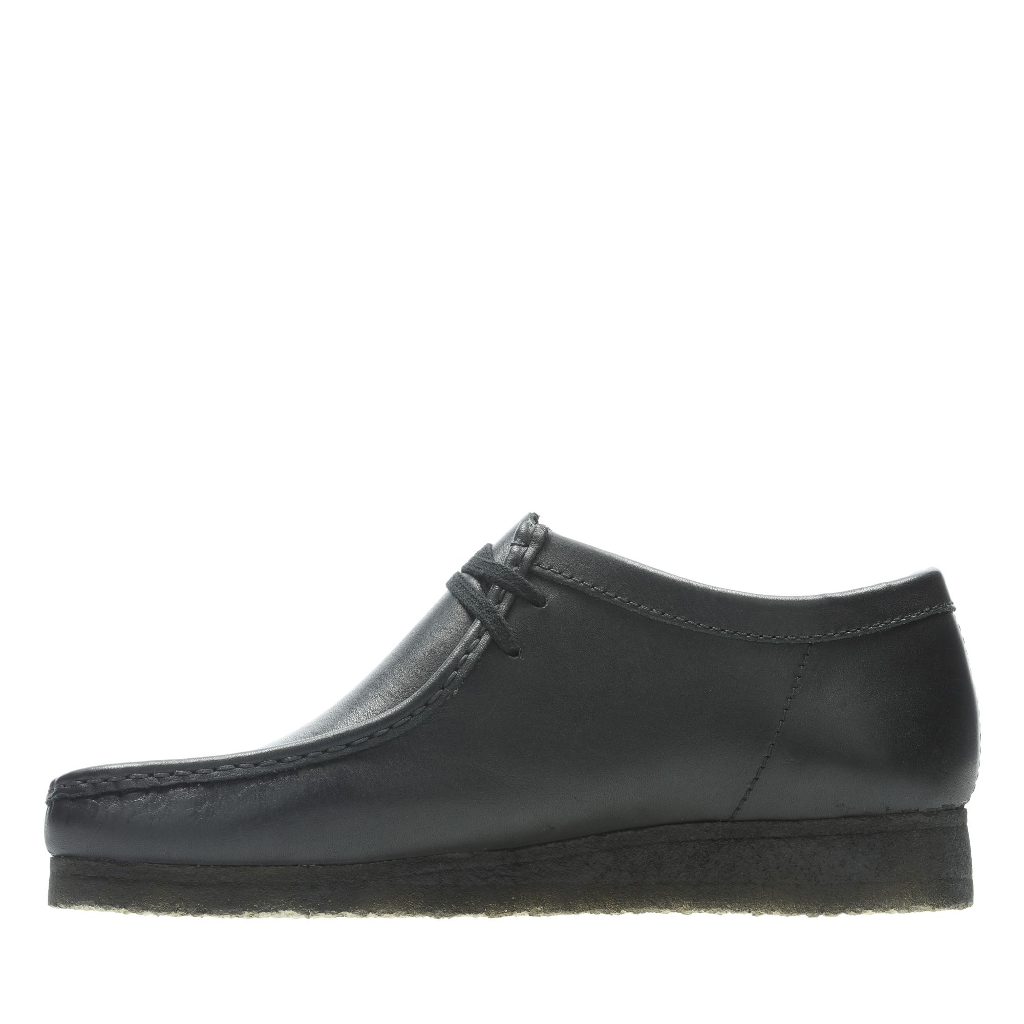 Men  Wallabee Black Leather