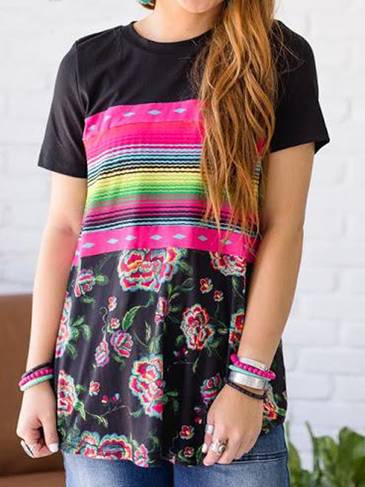 Short Sleeve Crew Neck Shirts & Tops