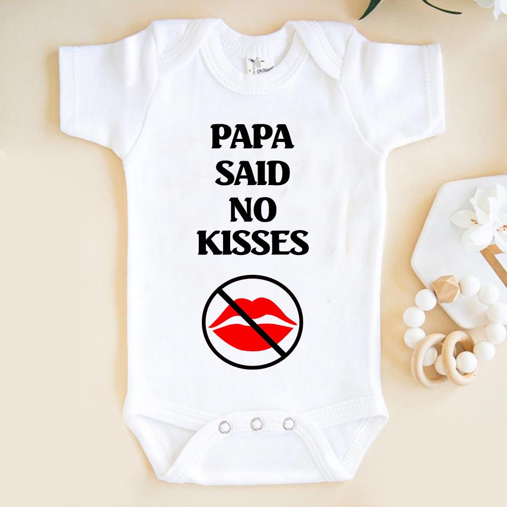 Don't Be Kissing on Me Custom Baby Onesie IV