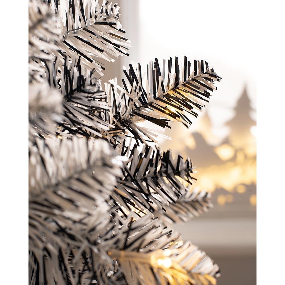 7-foot pre-lit, gradient color Christmas tree with LED lights that chase warmth