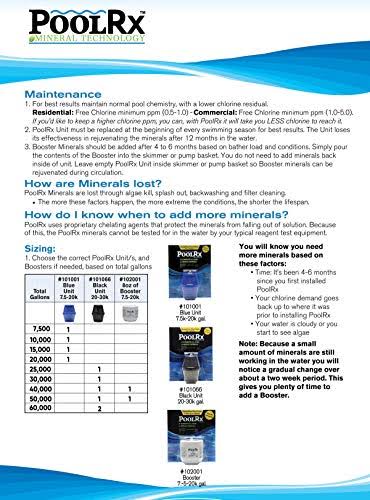 PoolRX Pool Unit #101001 6 Month Algaecide Treats 7.5k-20k gallons, Blue