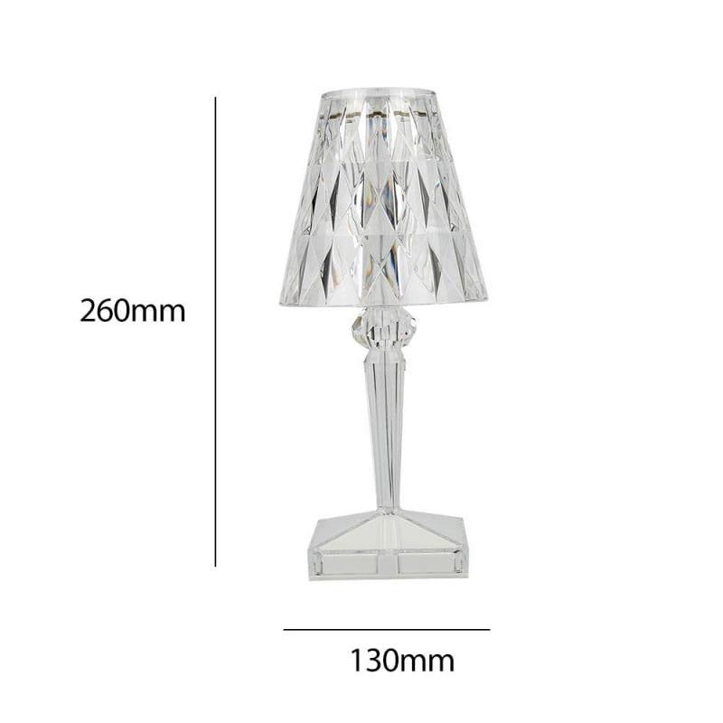 Retro Diamond Table Lamp Table Night Light Acrylic Desk Bedside Lounge Lamp