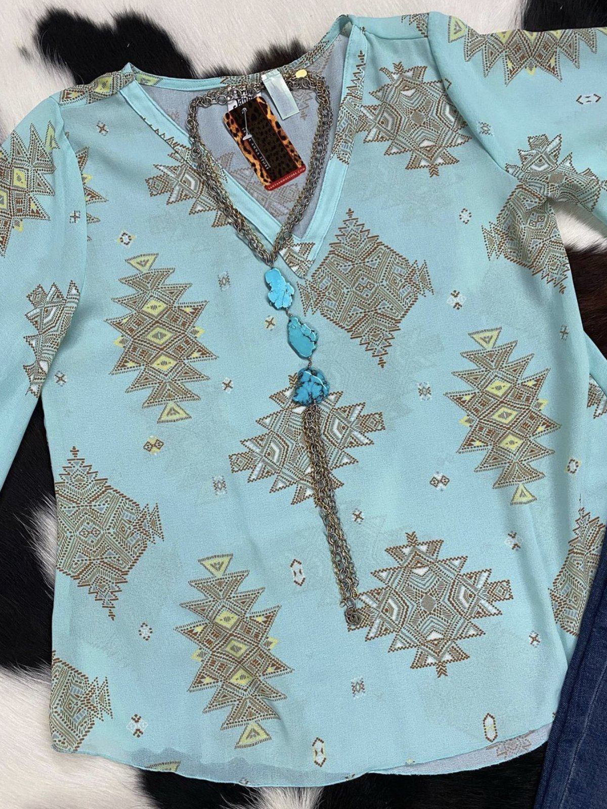 Boho Geometric Vintage Shirts & Tops