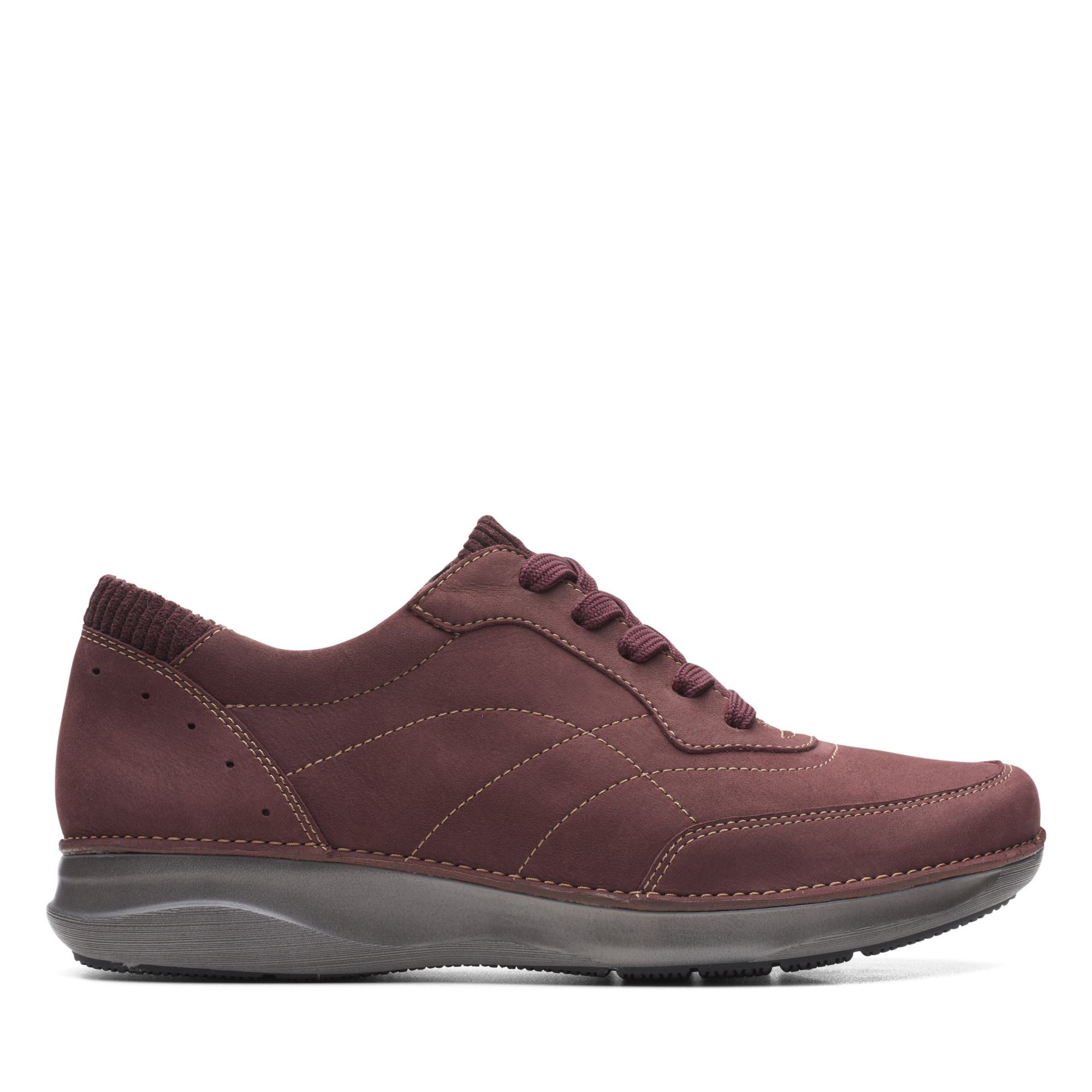Women Appley Tie Burgundy Nubuck