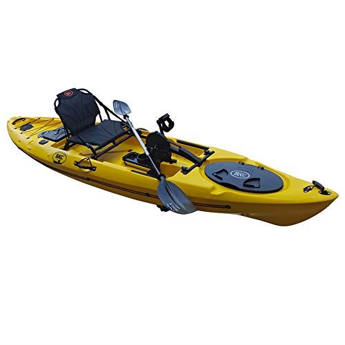 BKC PK12 Angler 12′ Solo Sit-On-Top Fishing Kayak, Propeller-Drive w/Instant Reverse