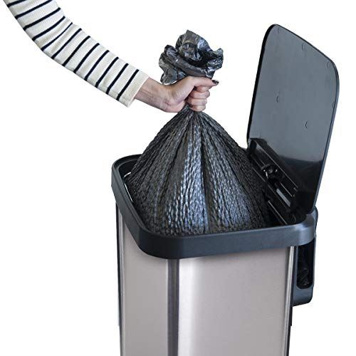 Large Metal Kitchen Garbage Bin with Soft Close Lid